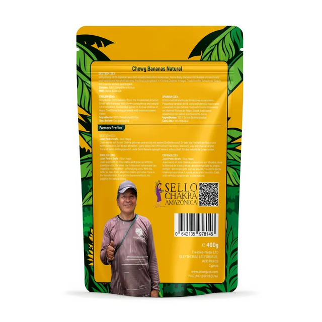 Chewy Bananas · Verpackung von hinten